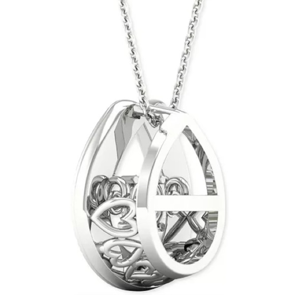 Twinkling Natural Diamond Star Horseshoe 18" Pendant Necklace(1/5 CTTW) 10k Gold - Picture 14 of 15